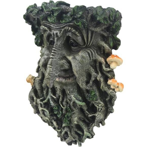 Old Man Tree Face Decor Sculpture Flower Planter Pot by Waterproof Resin - Picture 7 of 8